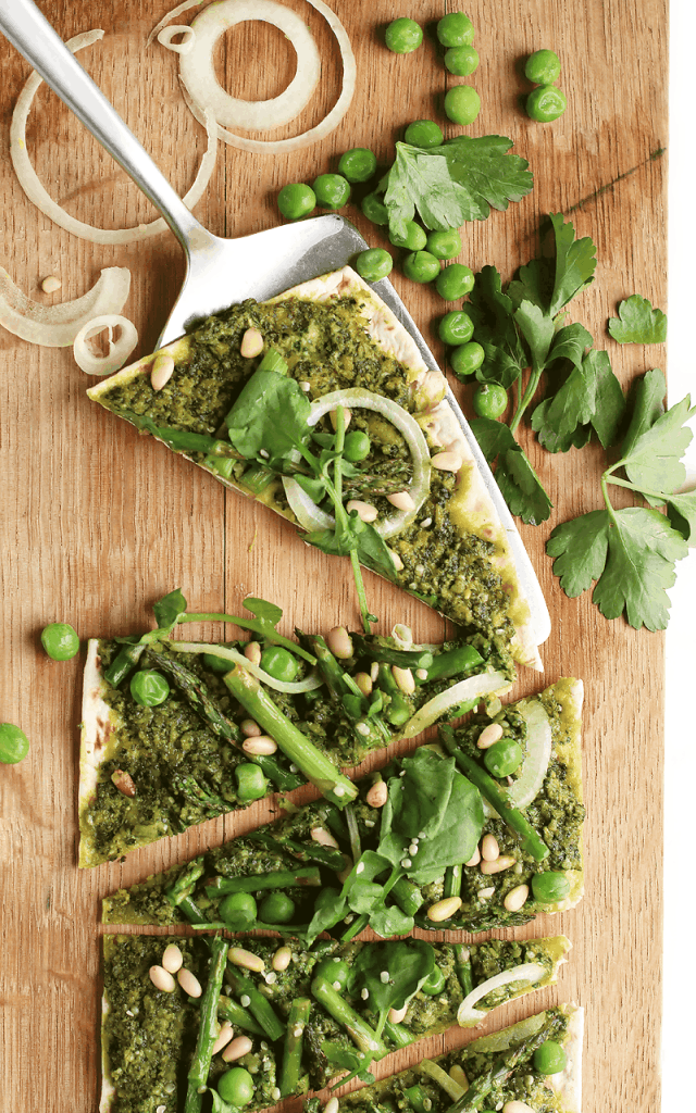 Green Goddess Pizza with Kale Pesto