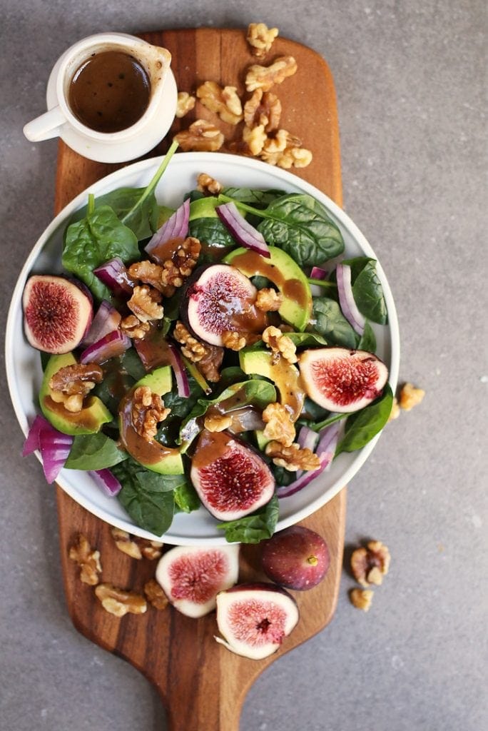 Fig Spinach Salad with Balsamic Vinaigrette