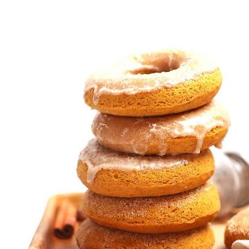 Stack of vegan donuts