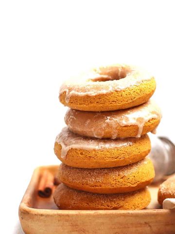 Stack of vegan donuts