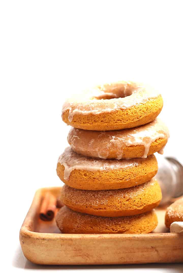 Stack of vegan donuts