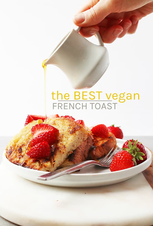 This Classic Vegan French Toast is even better without eggs. Made with chickpea flour and soy milk, this vegan brunch recipe will certainly impress your family and friends.