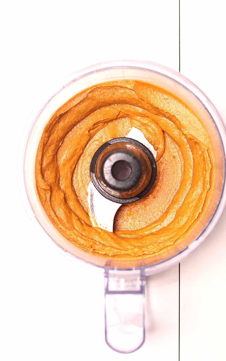 Pumpkin puree in food processor