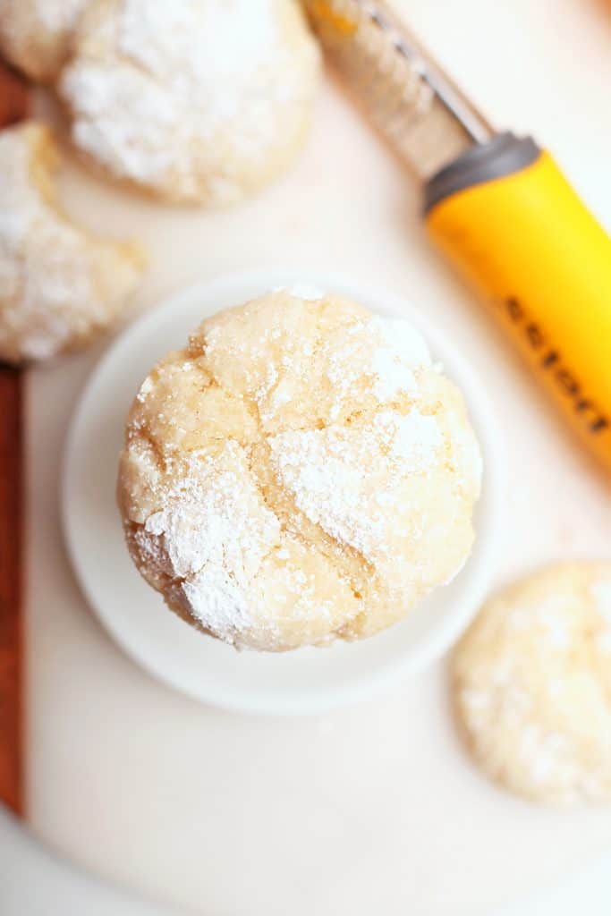 Finished lemon crinkle cookies