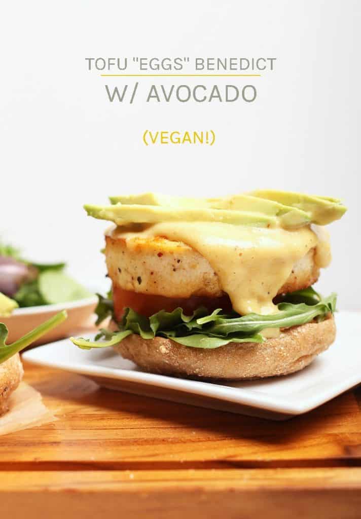 Start your day off right with this Vegan Eggs Benedict with avocado - made to perfection with seasoned tofu and homemade vegan hollandaise sauce.