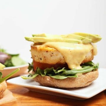 Tofu Benedict with avocado