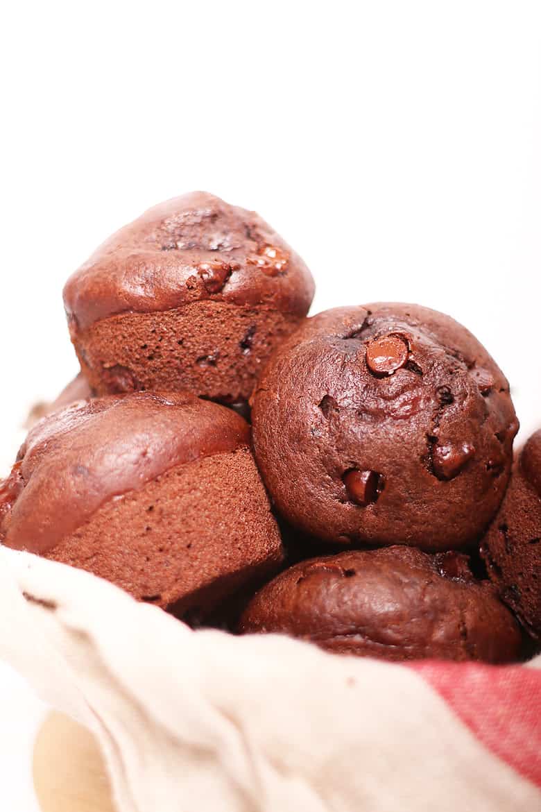 Vegan muffins in a bowl