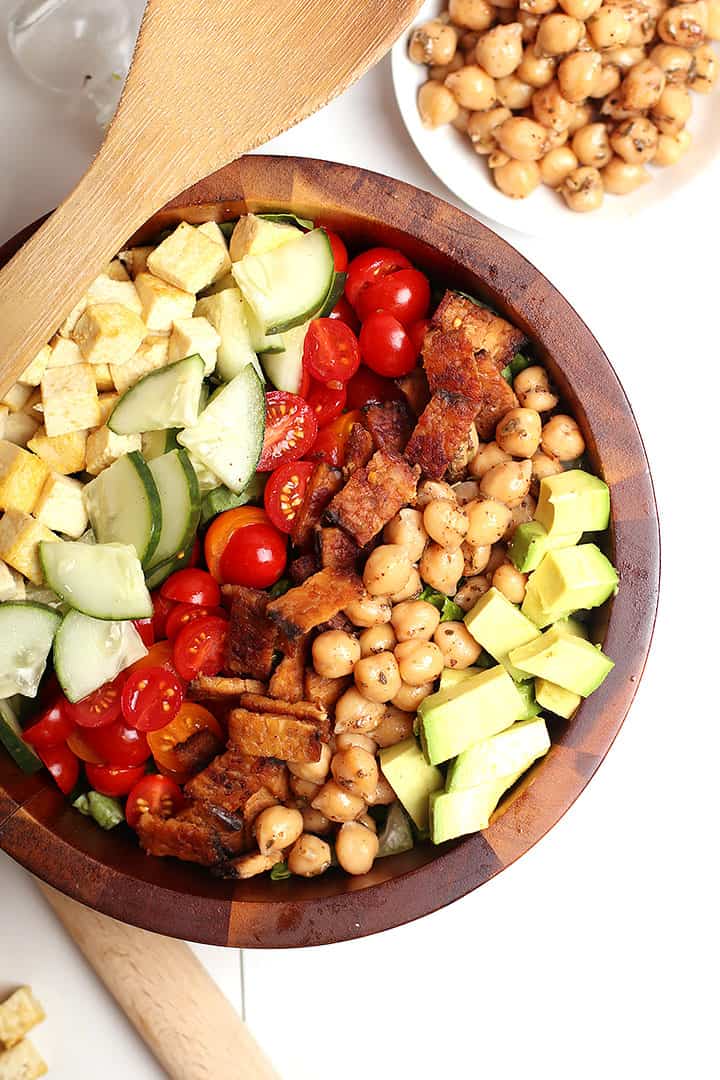 Finished dish in a wooden bowl