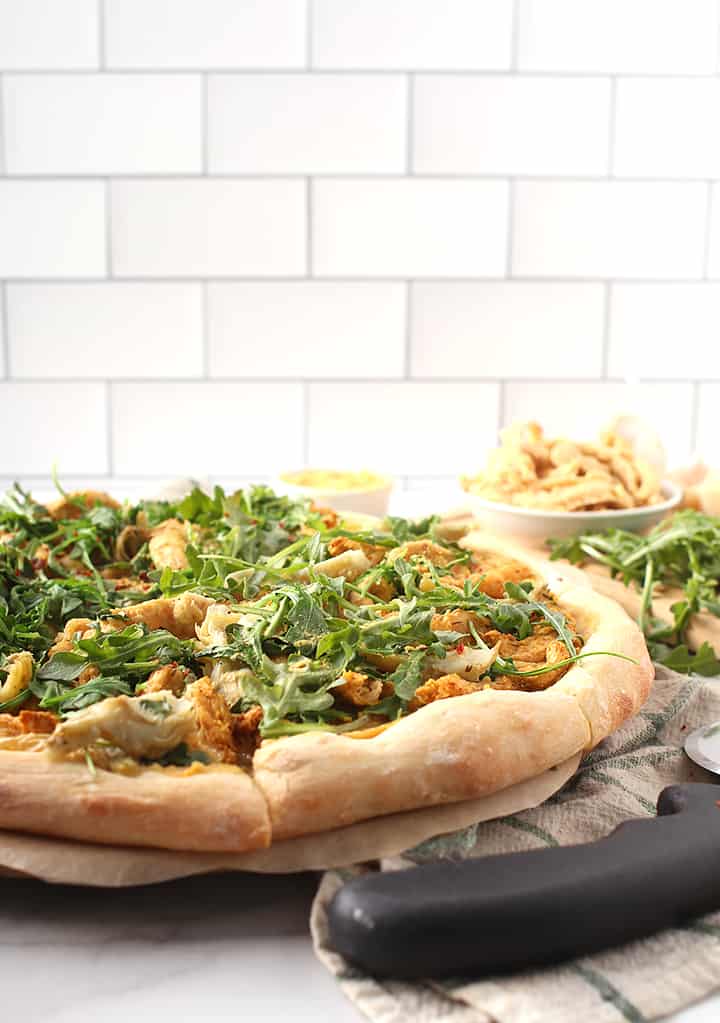 Vegan "Chicken" Alfredo Pizza My Darling Vegan