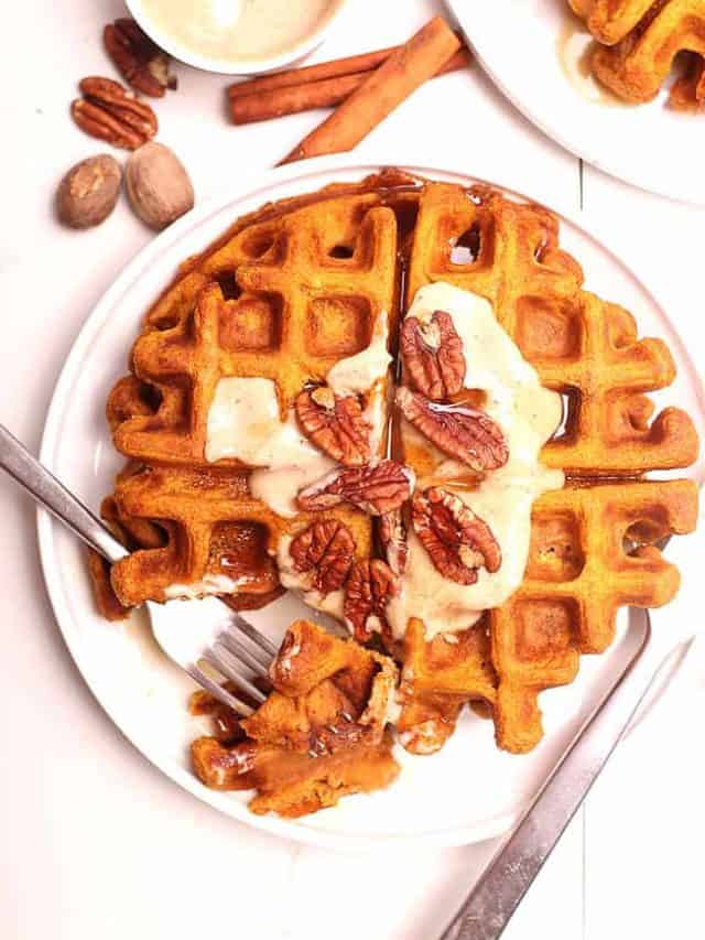 Vegan Pumpkin Waffles