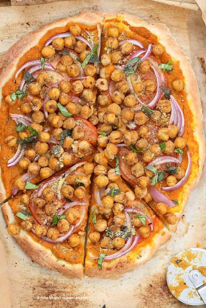 Pumpkin Chickpea Pizza