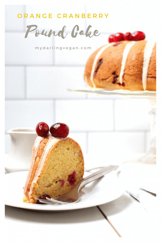 Cranberry Orange Christmas Pound Cake