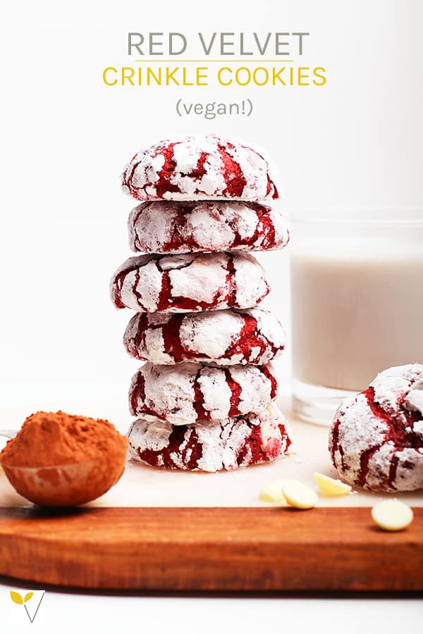 These fudgy Red Velvet Crinkle Cookies are perfect for your holiday parties. Just look at that snowy white crinkle! Made in under 30 minutes for a delightfully festive sweet treat.