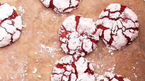 Finished cookies on parchment paper