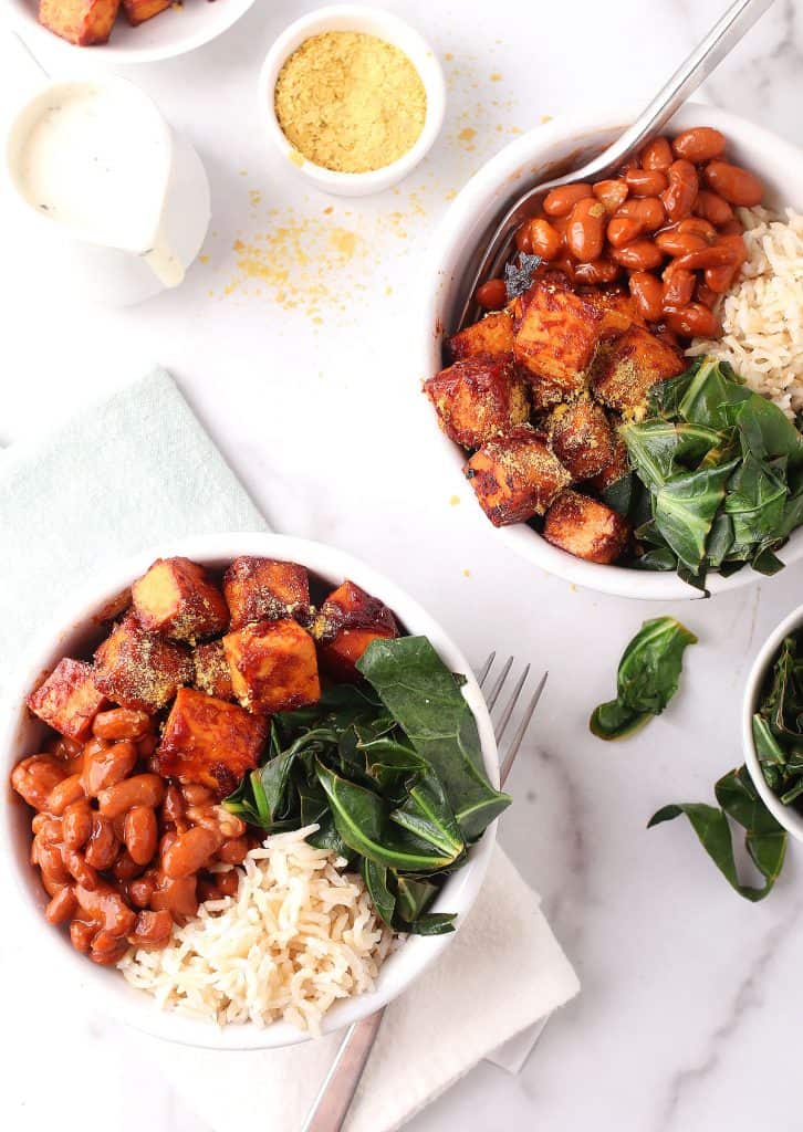 Finished dish in two white bowls