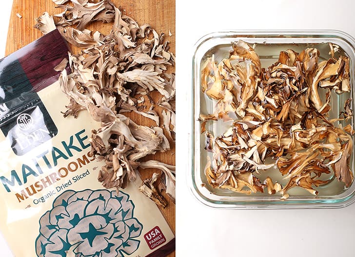 Dried Maitake mushrooms