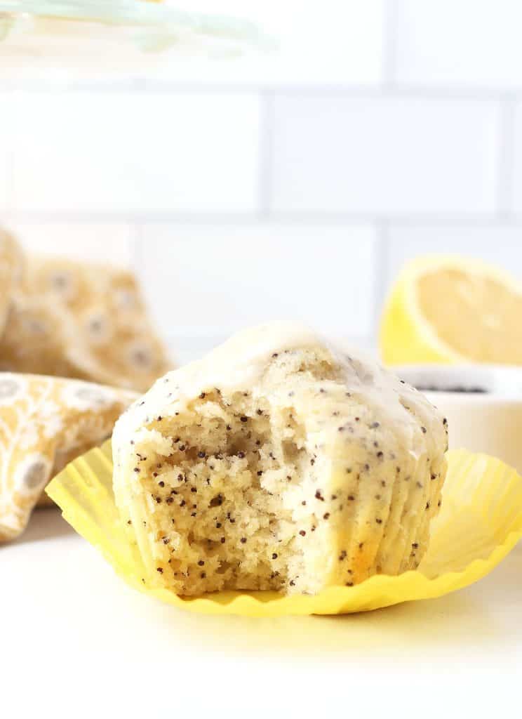 Lemon Poppy Seed Muffin with bite