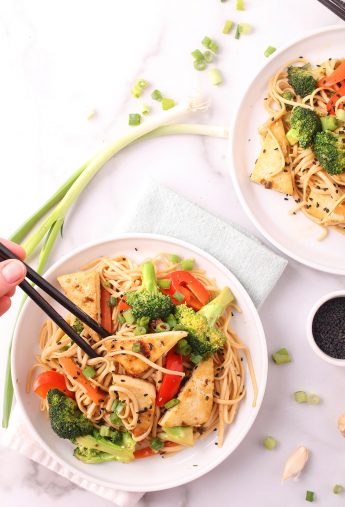 Udon Noodle Stir Fry with Tofu
