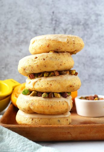 Orange Pistachio Donuts