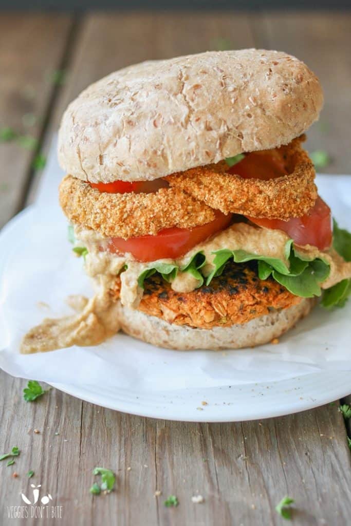 Buffalo Chickpea Burger