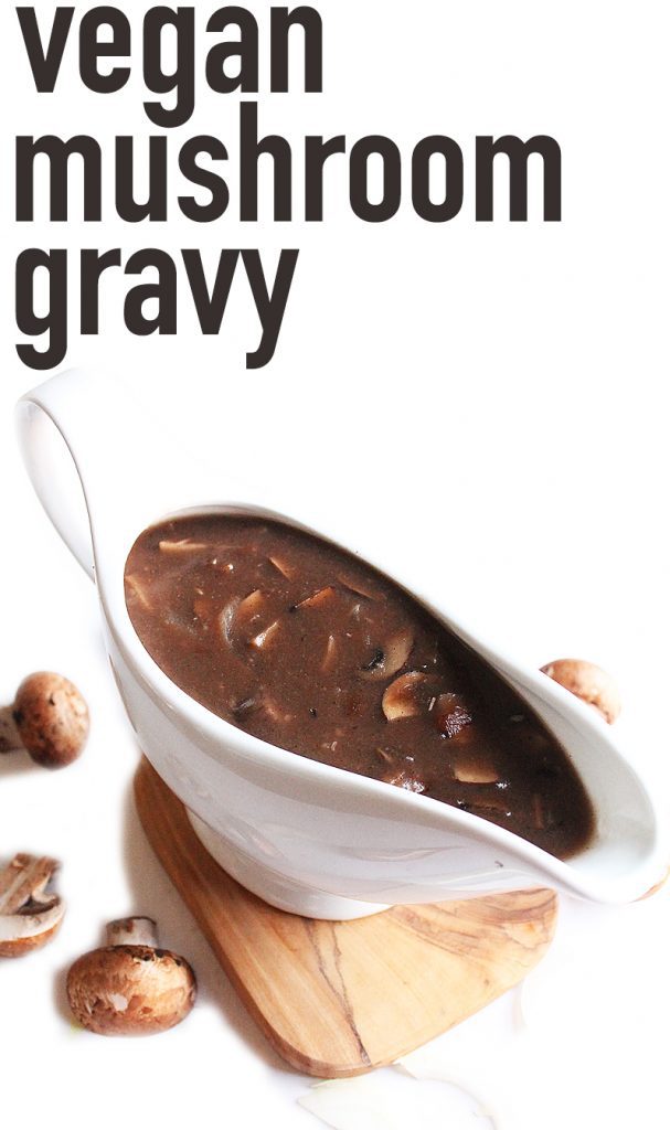 You will want to pour this vegan mushroom gravy everything! Made with portobello mushrooms and red wine, it is rich and deep in flavor. Gluten-free adaptable for a delicious and inclusive choice for holiday dinners.