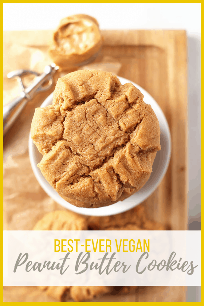 The perfect vegan peanut butter cookies! These cookies are sweet and salty, chewy, and unbelievably good. They are made in under 30 minutes for a delicious sweet treat.  Beware, they are highly addictive. 