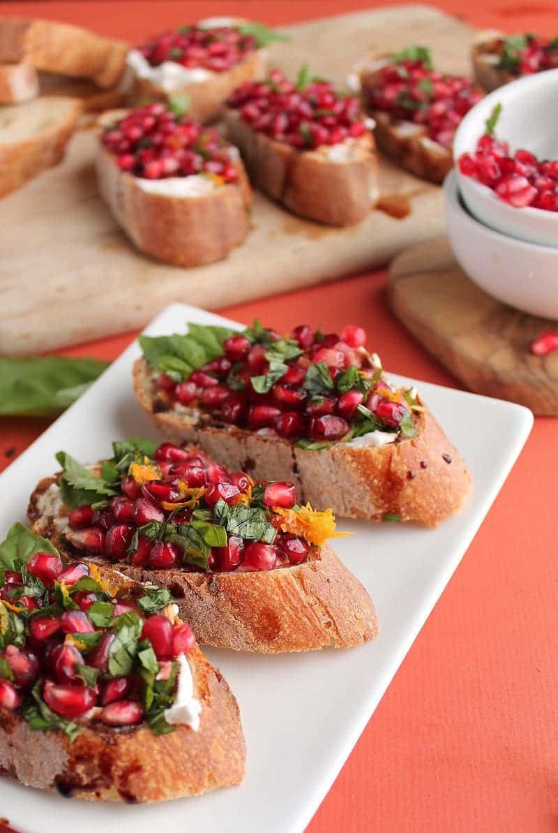 Pomegranate Bruschetta
