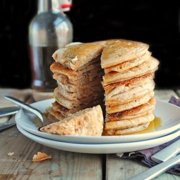 Vegan Eggnog Pancakes