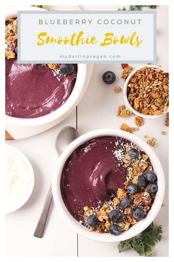 A Blueberry Smoothie Bowl filled with the most delicious superfoods for the perfect way to start your day. Hearty and refreshing, this vegan smoothie bowl can be made in just 5 minutes.