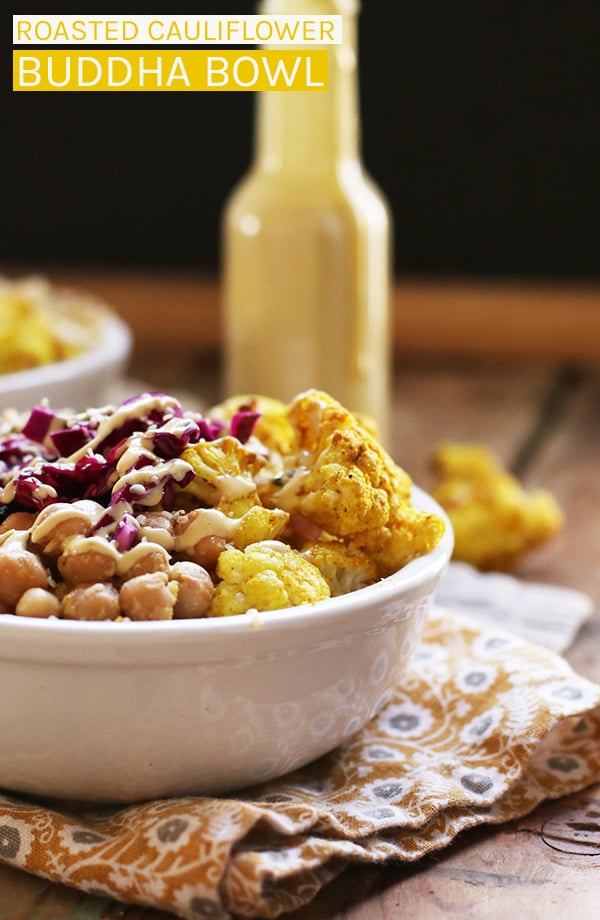 Satisfy your tastebuds with these hearty and wholesome Roasted Cauliflower Buddha Bowls. Vegan and Gluten-free for a healthy and hearty meal. #vegan #vegetarian #glutenfree #buddhabowl #cauliflower #healthyrecipes #dinner #mydarlingvegan