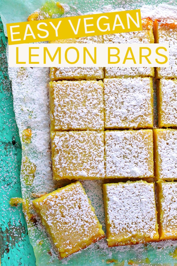 These vegan Lemon Bars are made with a buttery shortbread crust and filled with an easy Meyer lemon curd for the perfect sweet and sour treat. #vegan #lemonbars #veganrecipes #vegandesserts #vegetarian #meyerlemons #mydarlingvegan