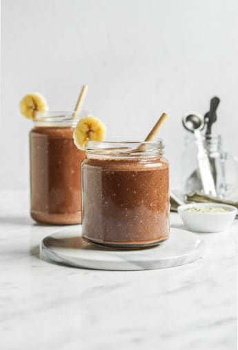 Vegan Chocolate Protein Shake (4 Ingredients!)