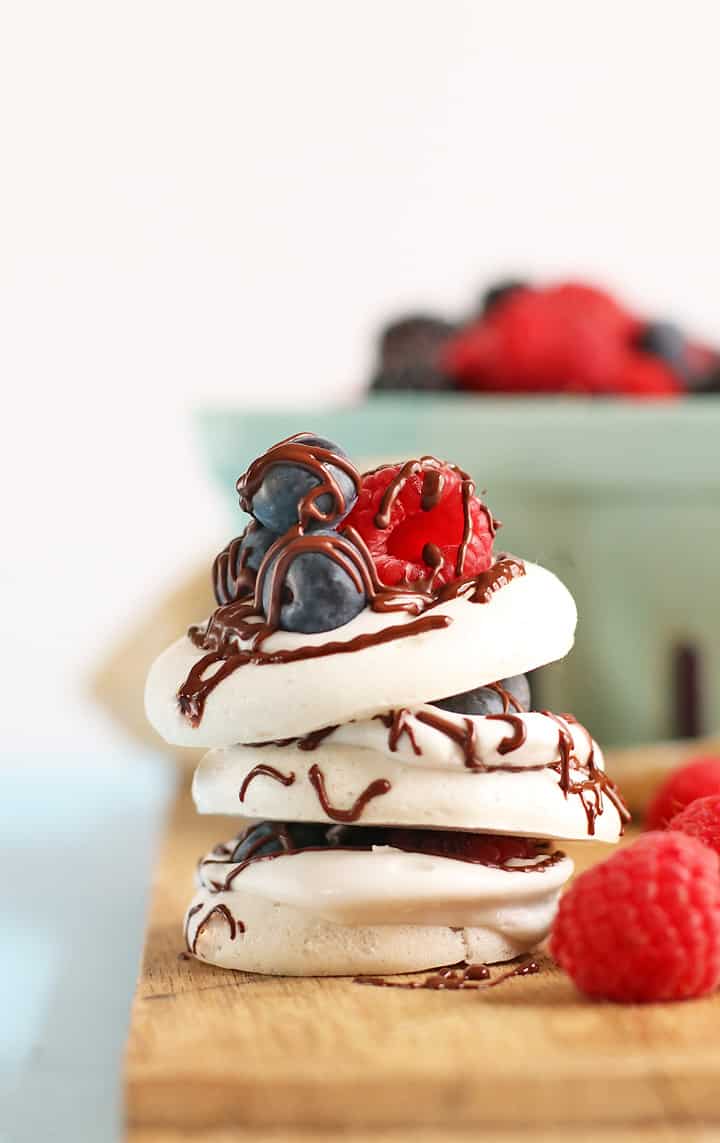 Aquafaba Meringue Nests W Berries My Darling Vegan