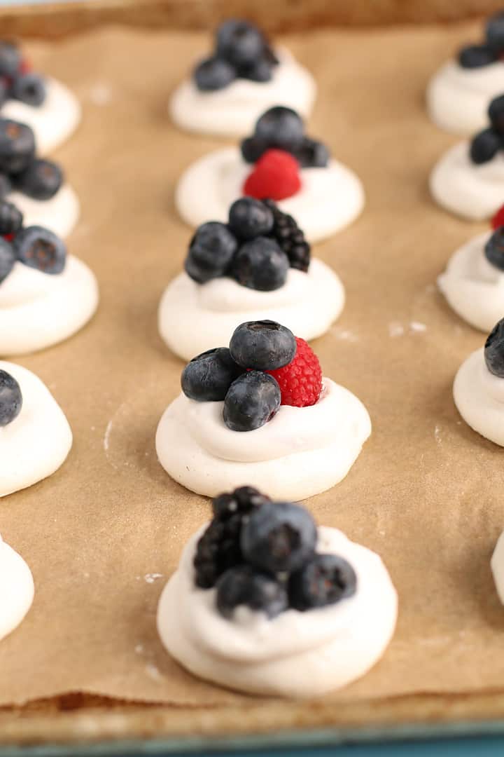 Aquafaba Meringue Nests W Berries My Darling Vegan