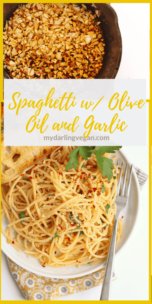 A simple and delicious meal, this vegan Spaghetti with Olive Oil and Garlic can be made in under 30 minutes for the perfect weeknight or special occasion dinner. Serve it with a caesar salad or artisan bread for an impressive Italian feast.