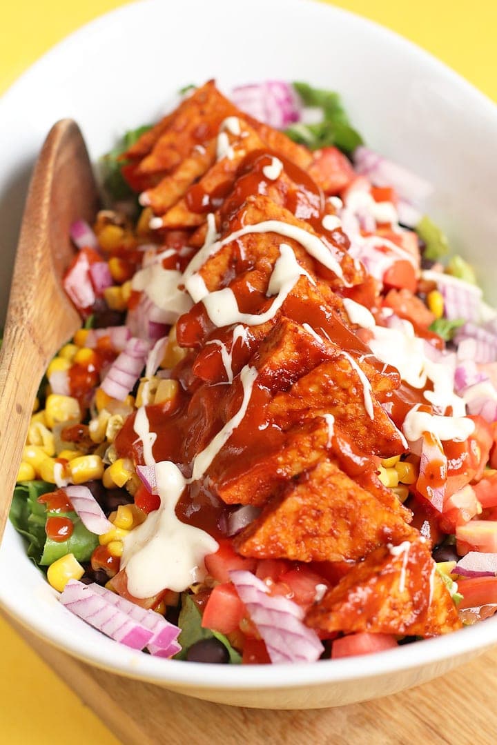 Blackened Tempeh Salad with Chipotle Ranch My Darling Vegan