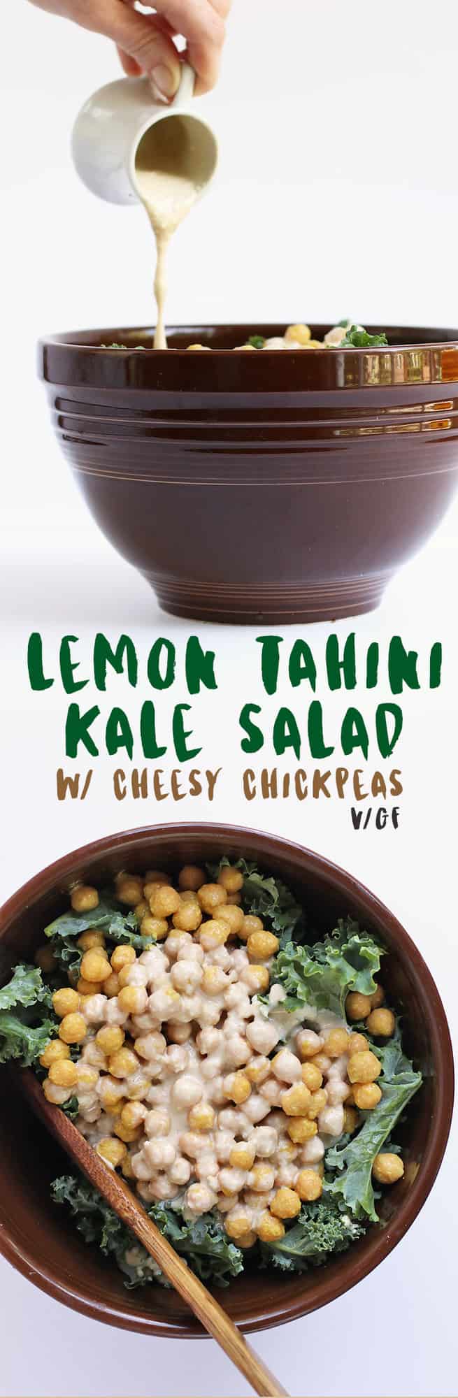 Kale Salad with Lemon Tahini Dressing My Darling Vegan