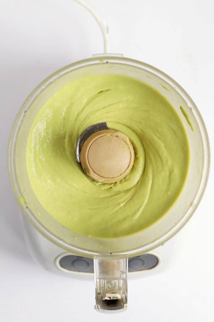 Avocado Mayo blended together in a food processor