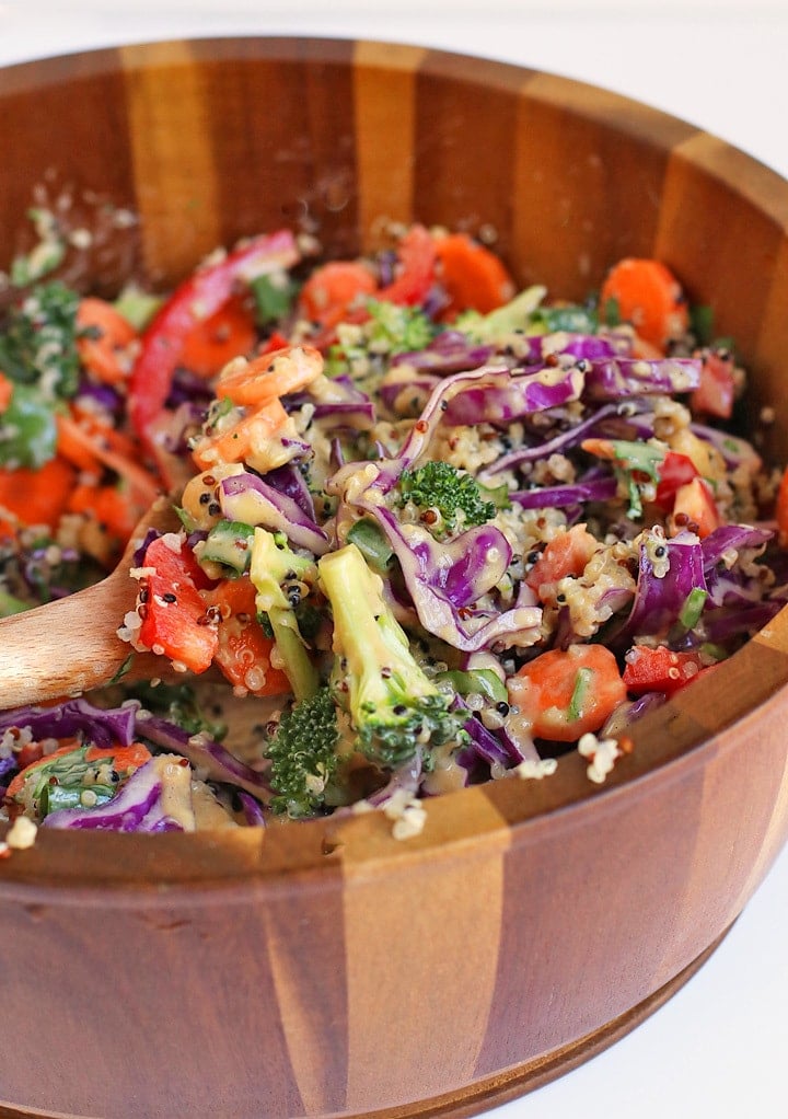 Close up Thai Quinoa Salad