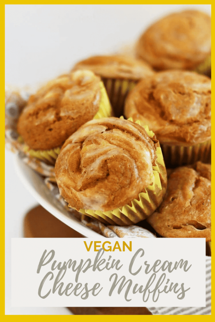 Fall into fall with these deliciously light and perfectly flavored vegan pumpkin muffins with Cream Cheese Swirl. An easy, fail-proof, autumnal pastry that will warm up your home and fill up your belly. Made in just 30 minutes!