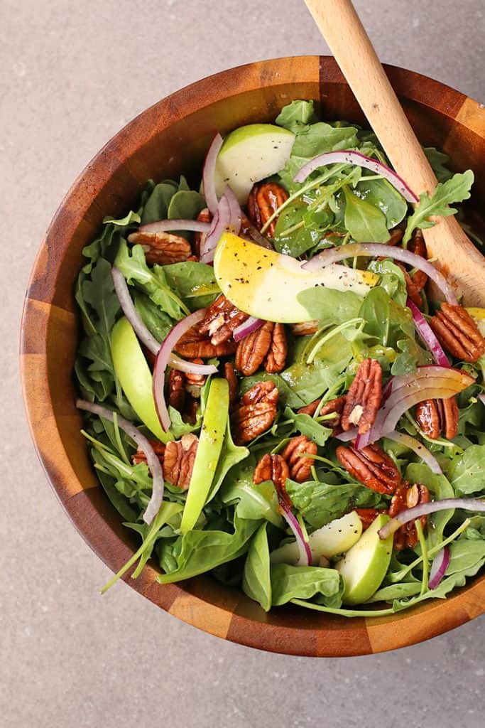 Apple Spinach Salad with Curry Vinaigrette