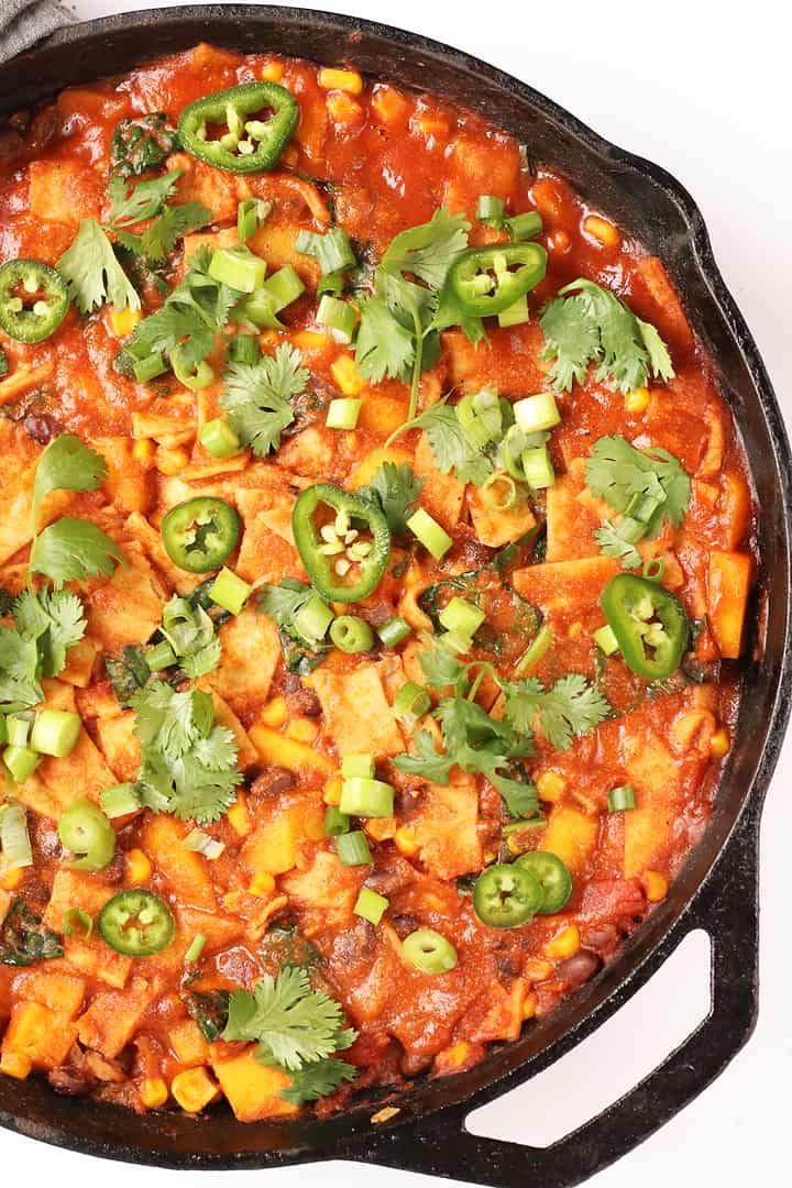 Vegan Skillet Enchiladas