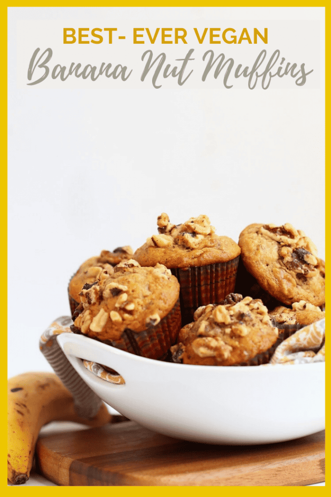 Start your morning off right with these deliciously spiced, walnut filled, and perfectly flavored vegan Banana Nut Muffins. Get your house smelling heavenly in just 30 minutes. 