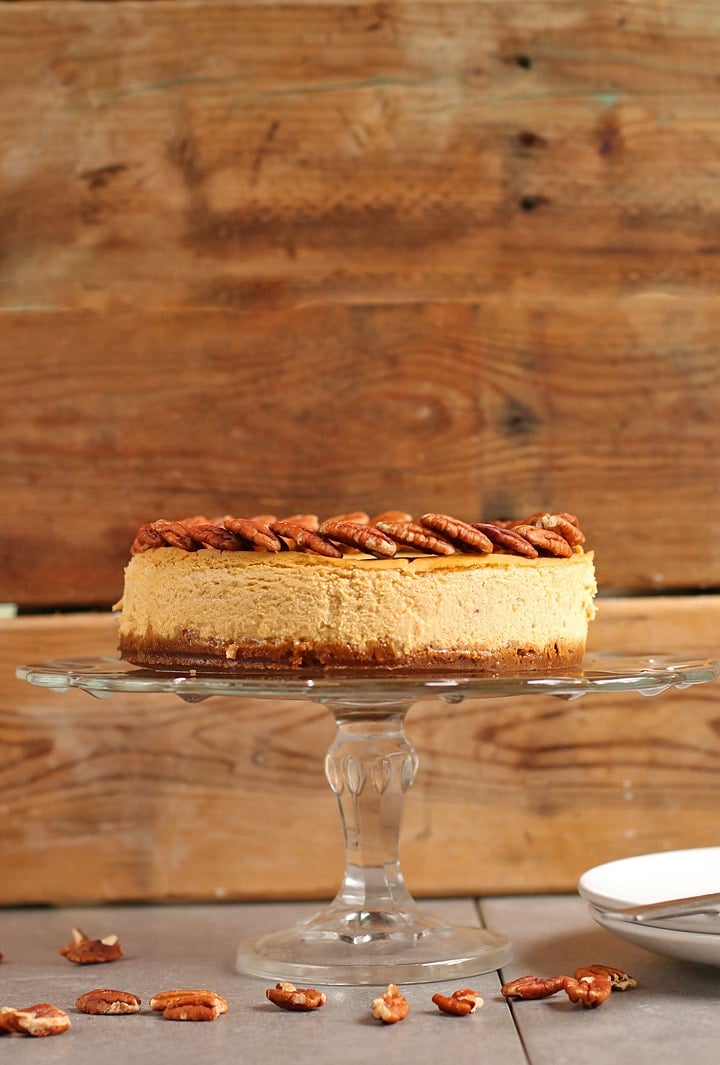 easy vegan pumpkin cheesecake