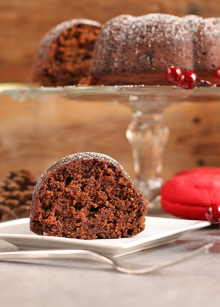 Slice of Vegan Gingerbread Cake