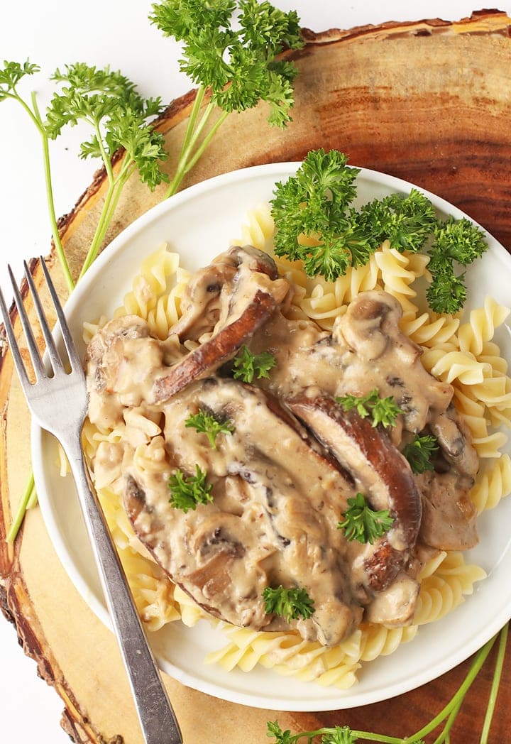 Vegan Mushroom Stroganoff