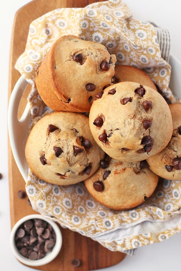 Basket of finished muffins