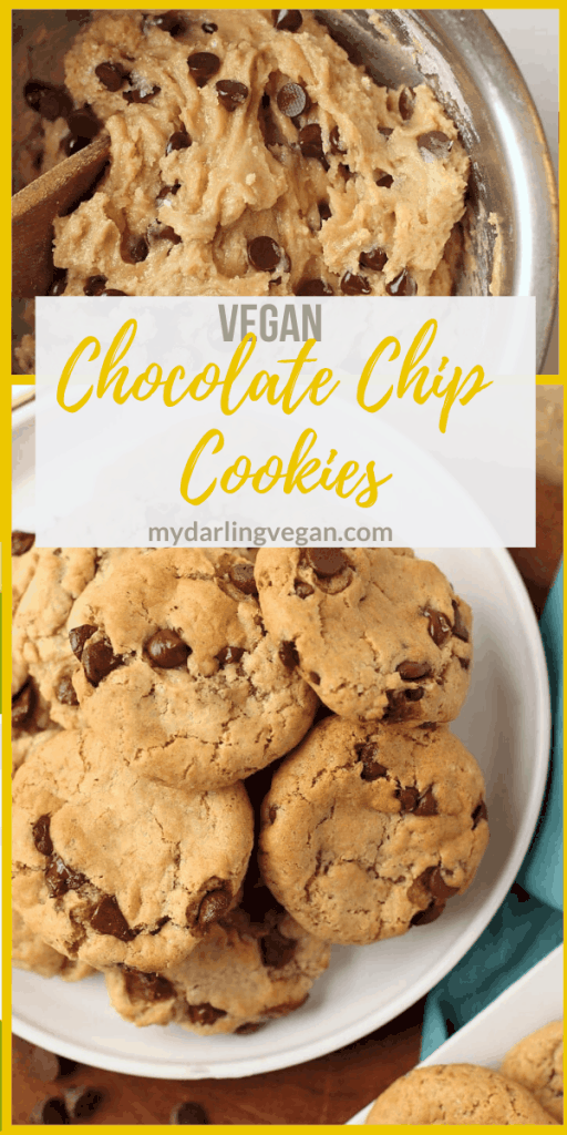 These Classic Vegan Chocolate Chip Cookies are just how a cookie should be - chewy, sweet, and filled with chocolate in every bite. You're going to love them. 