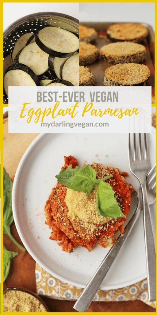 Make your dinner special with this vegan Eggplant Parmesan made with homemade plant-based parmesan and mozzarella cheeses for a delicious and wholesome meal.