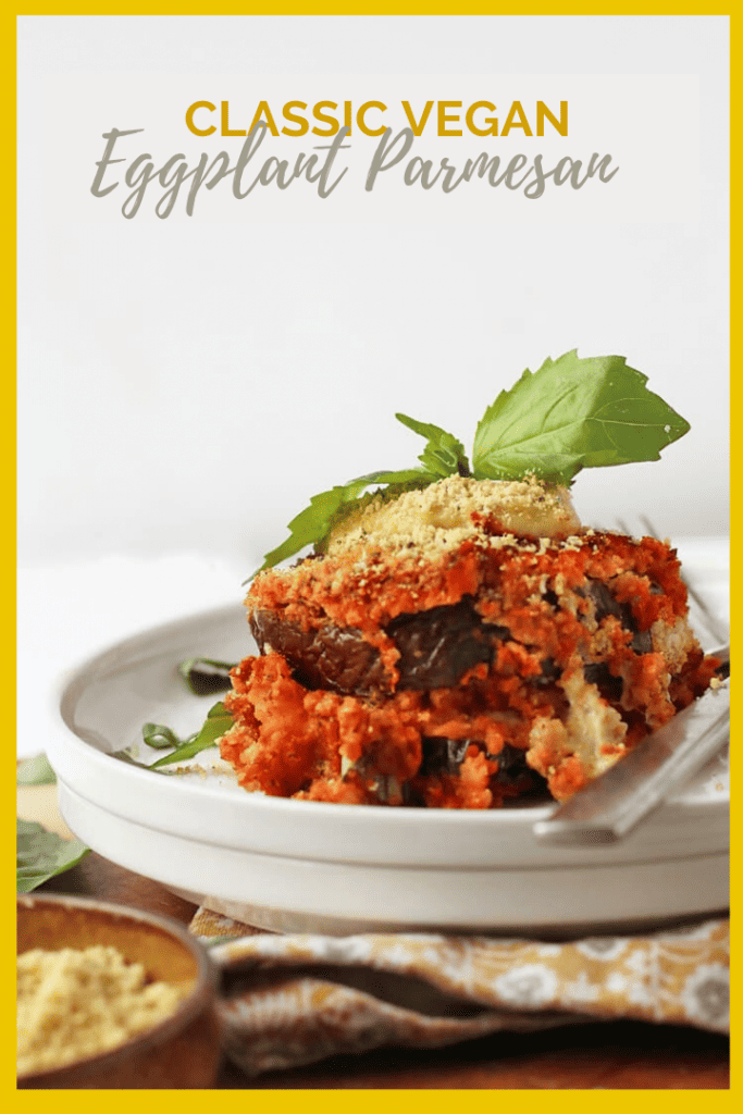 Make your dinner special with this vegan Eggplant Parmesan made with homemade plant-based parmesan and mozzarella cheeses for a delicious and wholesome meal.